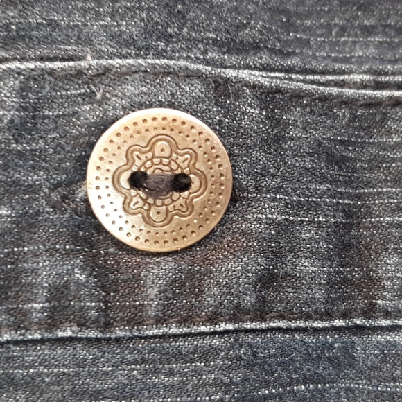 Alfred Dunner Women's Size 14 Dark Blue Denium Jean Jacket with Butterfly Accent - Picture 8 of 13